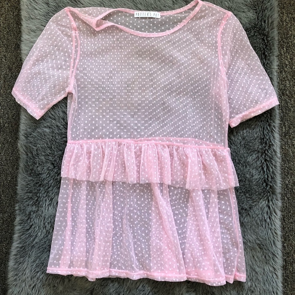 Potter’s Pot Pink Mesh Top